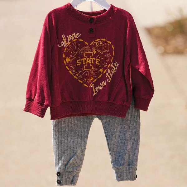 Colosseum Infant I-State Cardinal Fleece Set